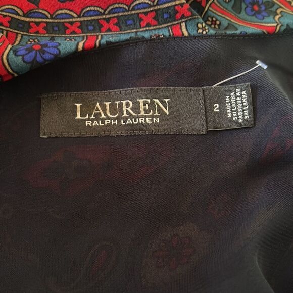 Lauren Ralph Lauren- Women’s Paisley Ruffle Dress - Size 2 - Picture 13 of 13